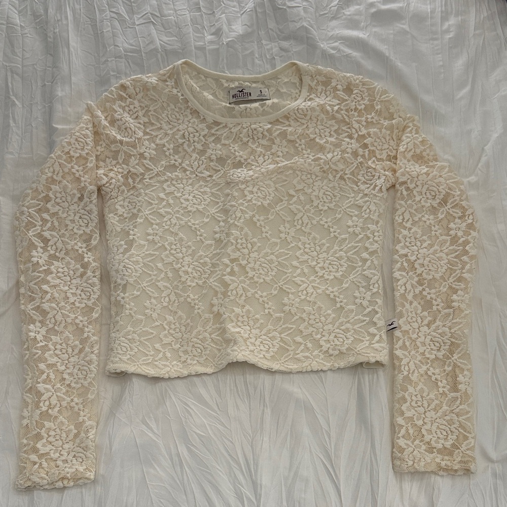 Hollister Ivory Lace Long Sleeve